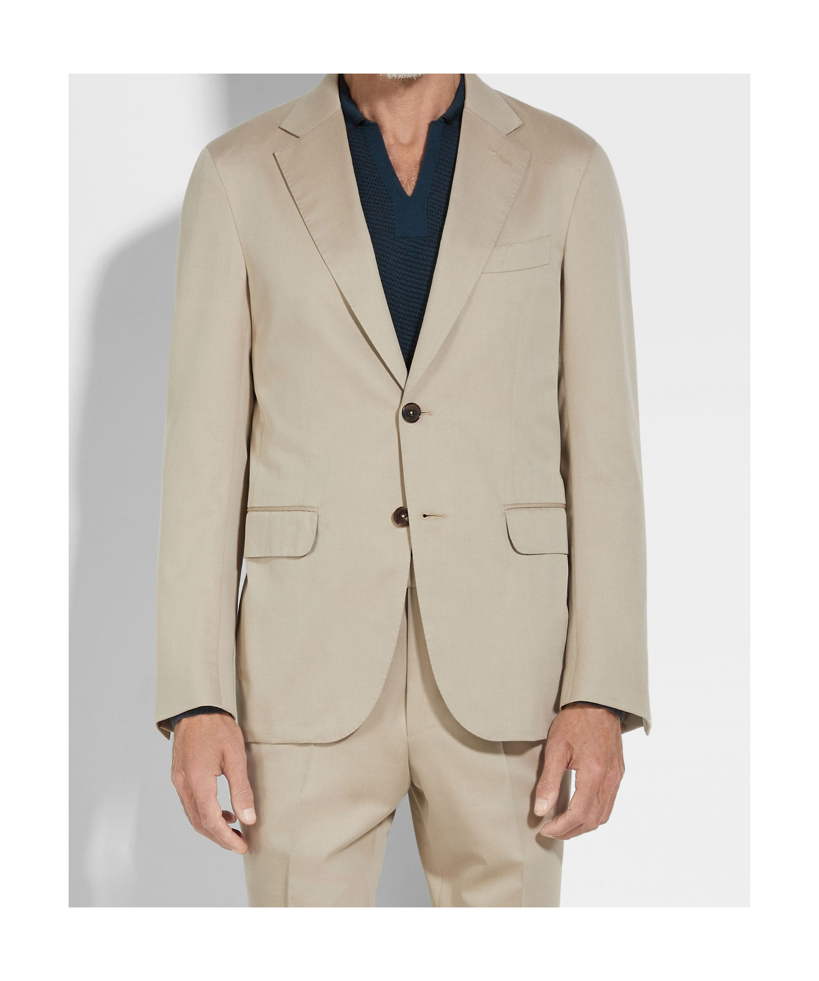 Zegna Single-breasted Blazer In Green