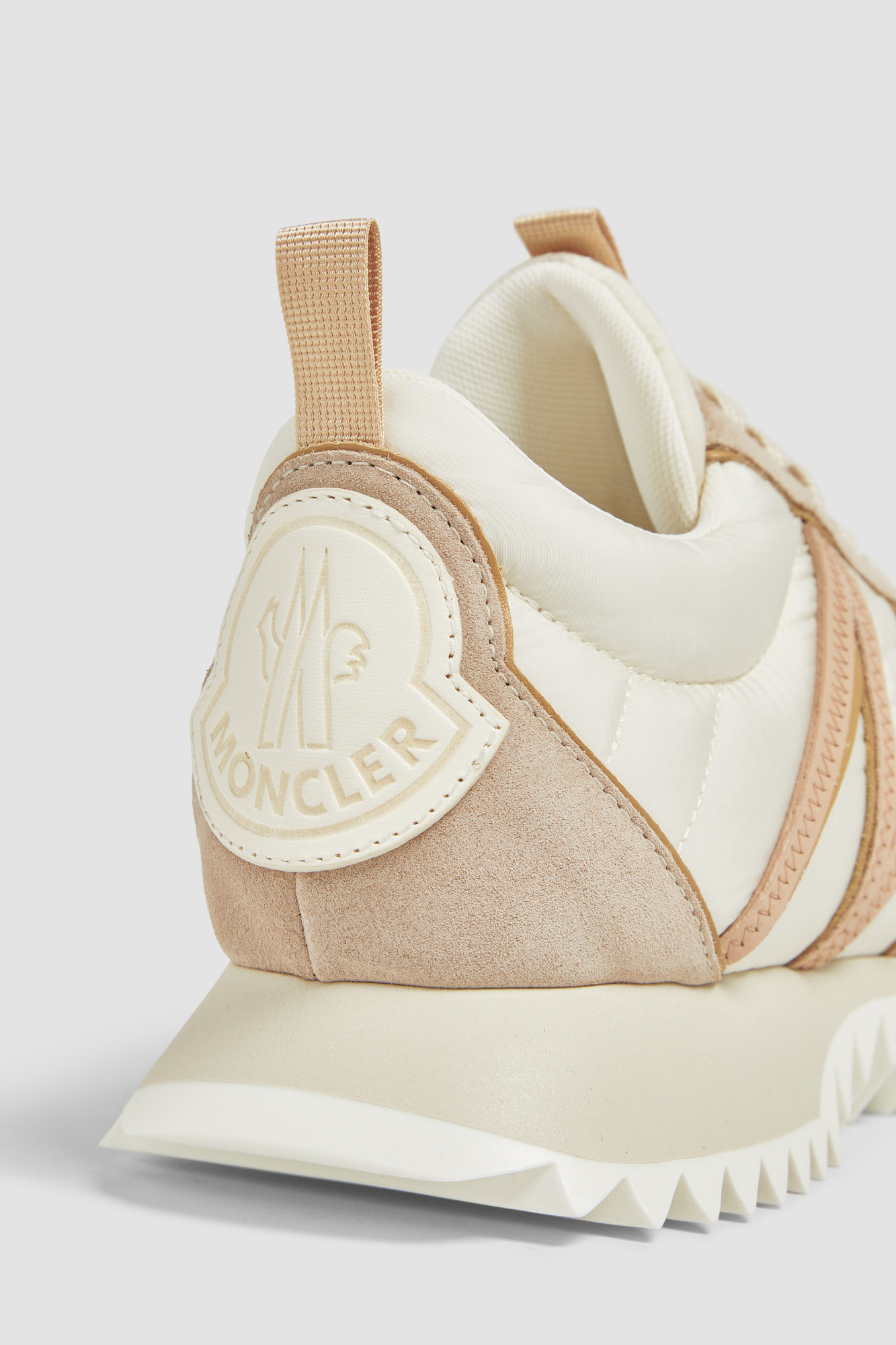 Shop Moncler Pacey Suede Trainers In White