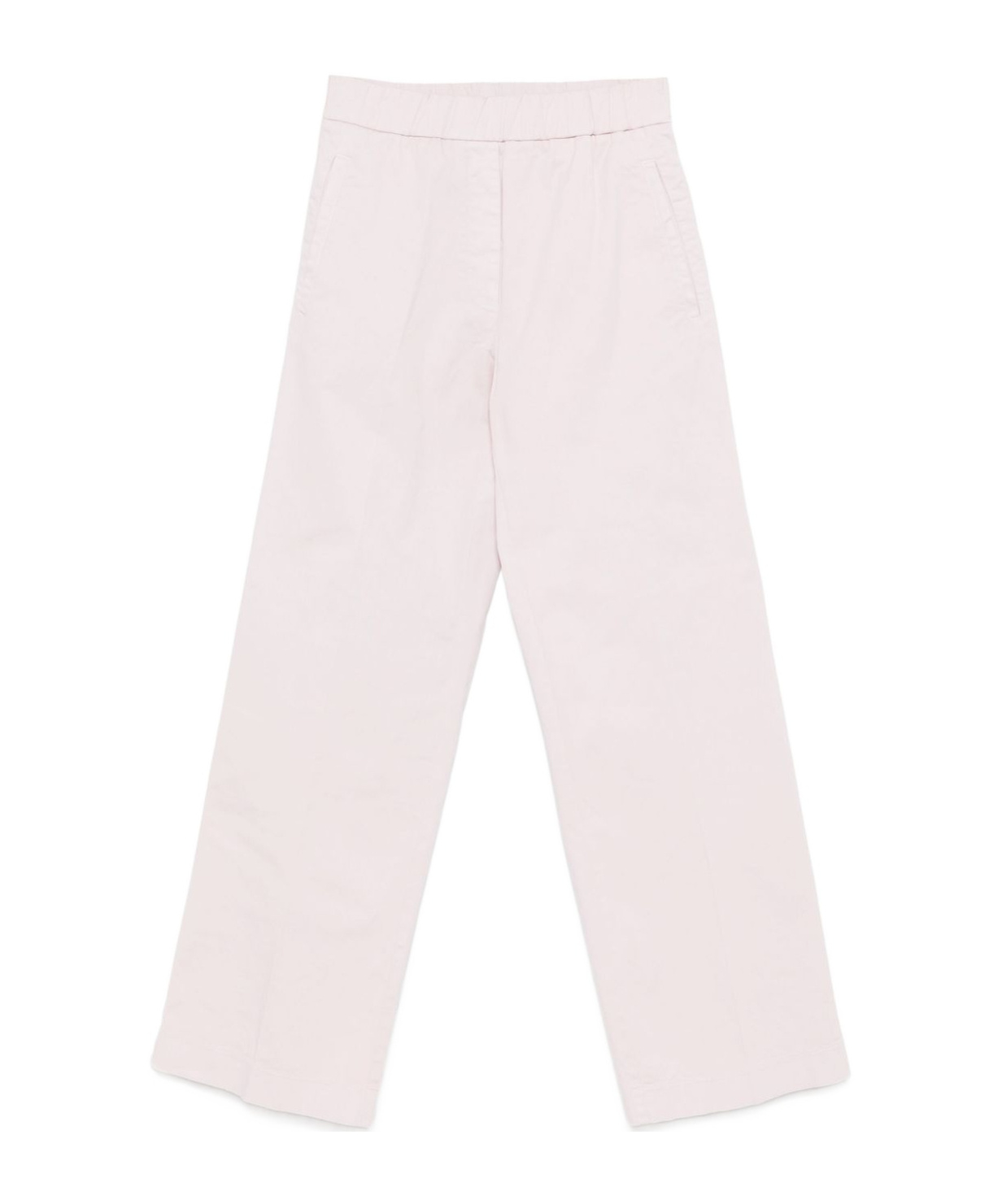 Forte Forte Light Pink Straight-leg Trousers In White