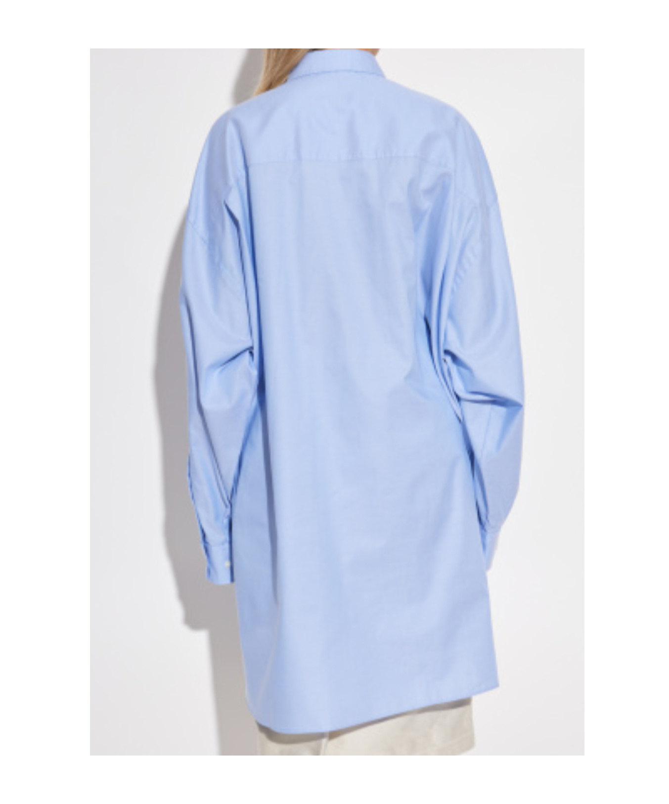 Maison Margiela Balloon-sleeve Cotton Shirt In Blue