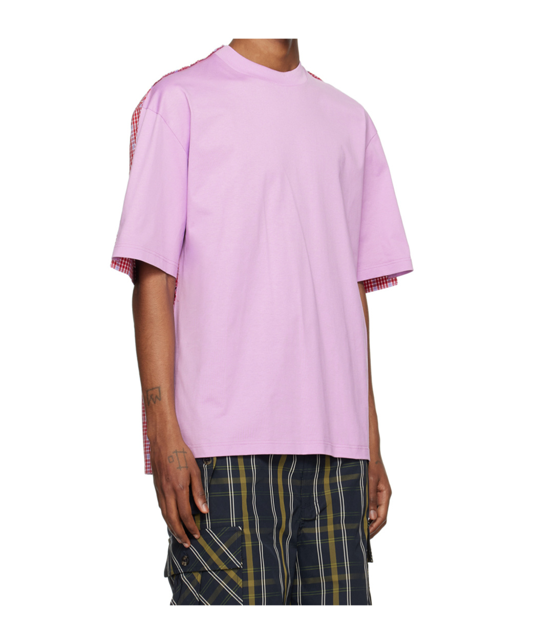 Marni Purple Paneled T-shirt In Pink