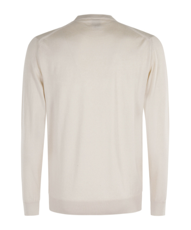 Eleventy Ribbed Sand Sweater With Tipping Detail In Neutral