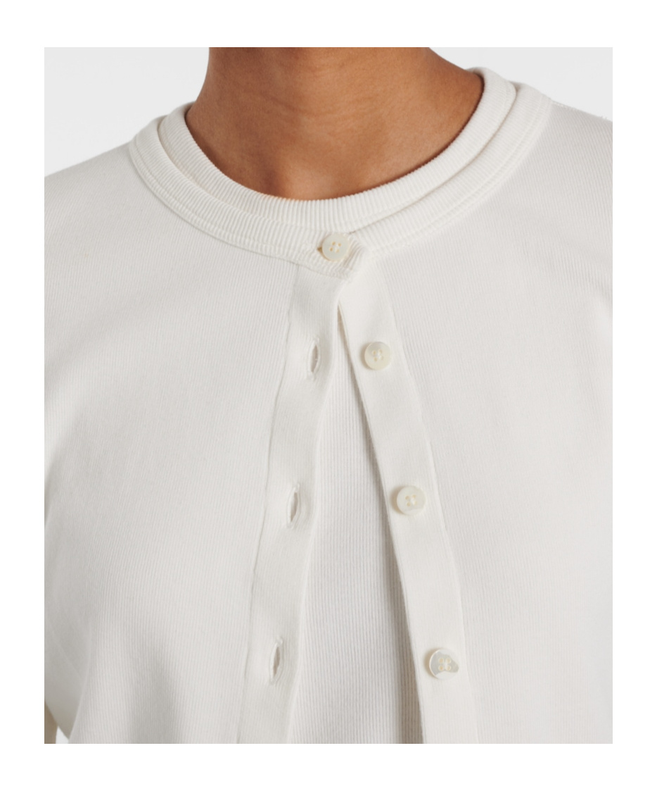 The Row Gretas Cotton Cardigan In White