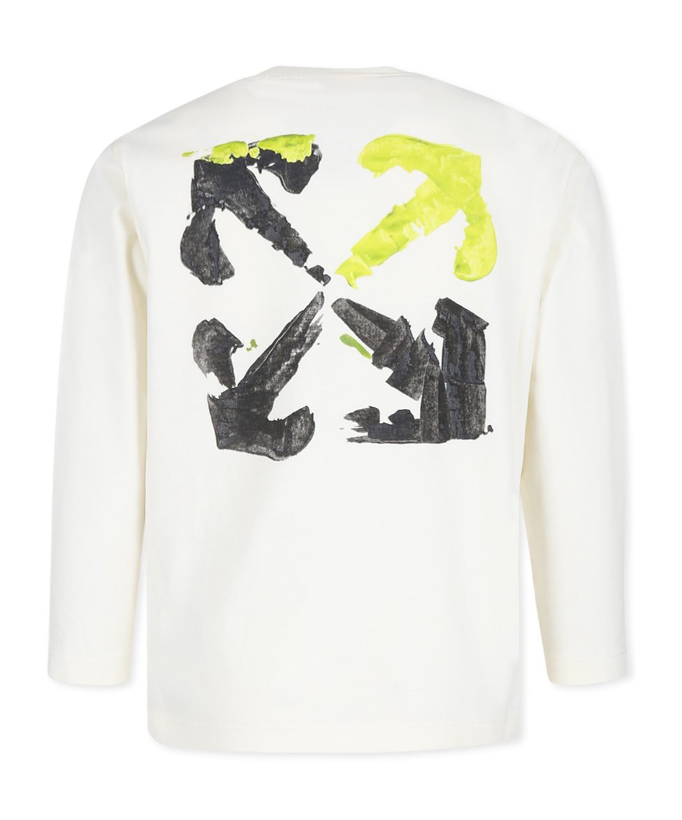 Off-white Arrow-print Cotton T-shirt In White