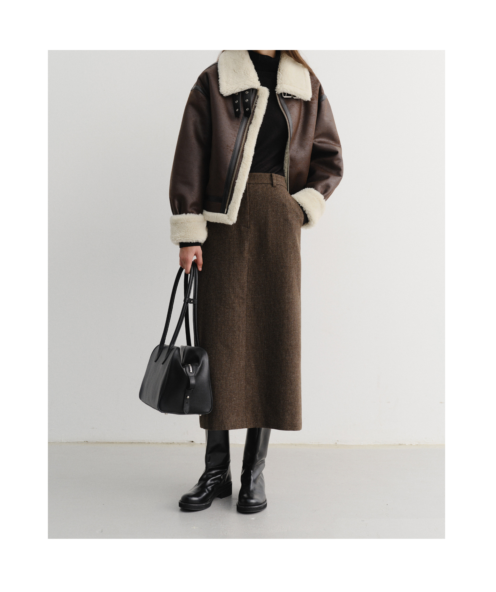Dunst H-line Long Skirt In Brown
