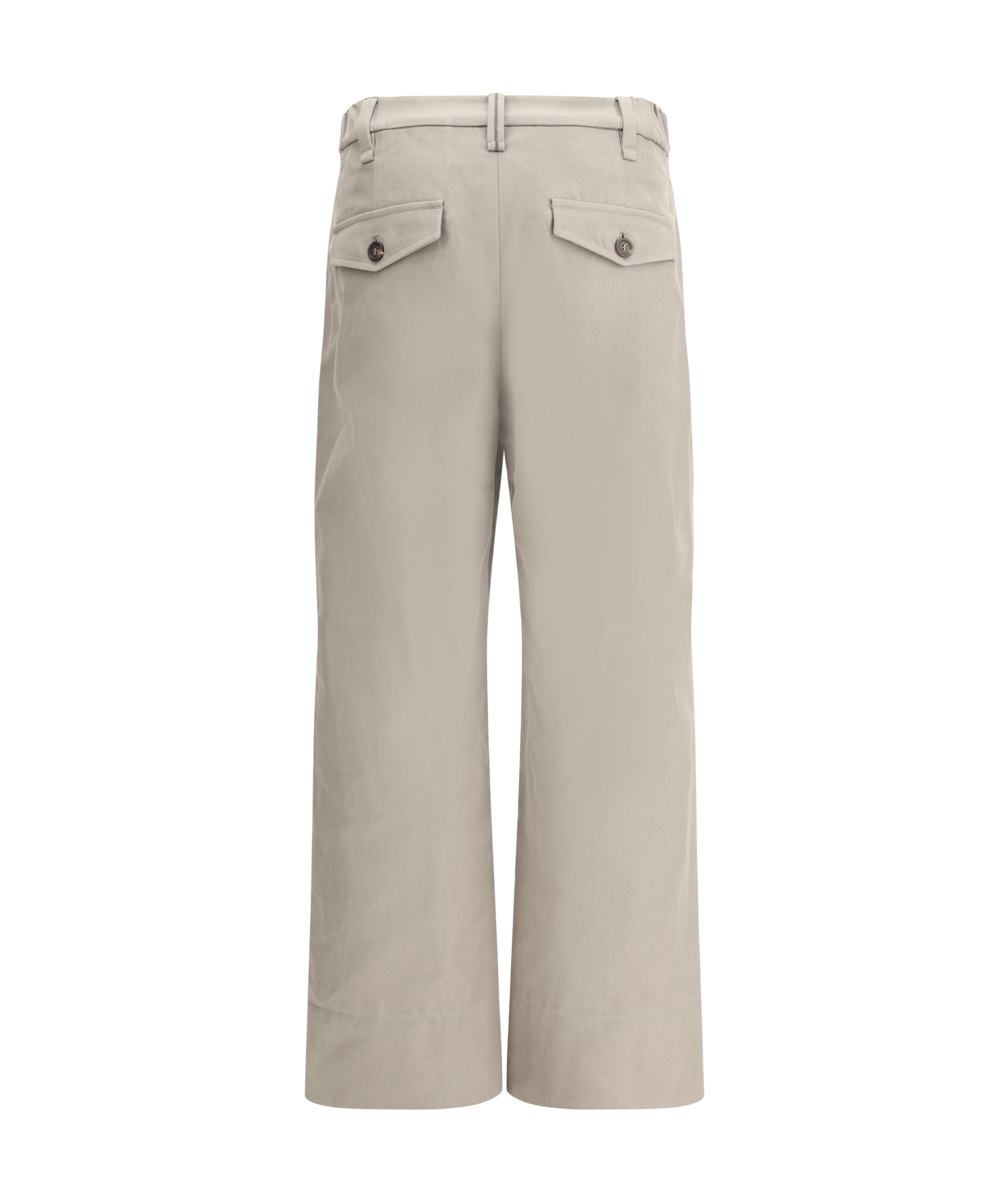 Brunello Cucinelli Twill Trousers In Nude