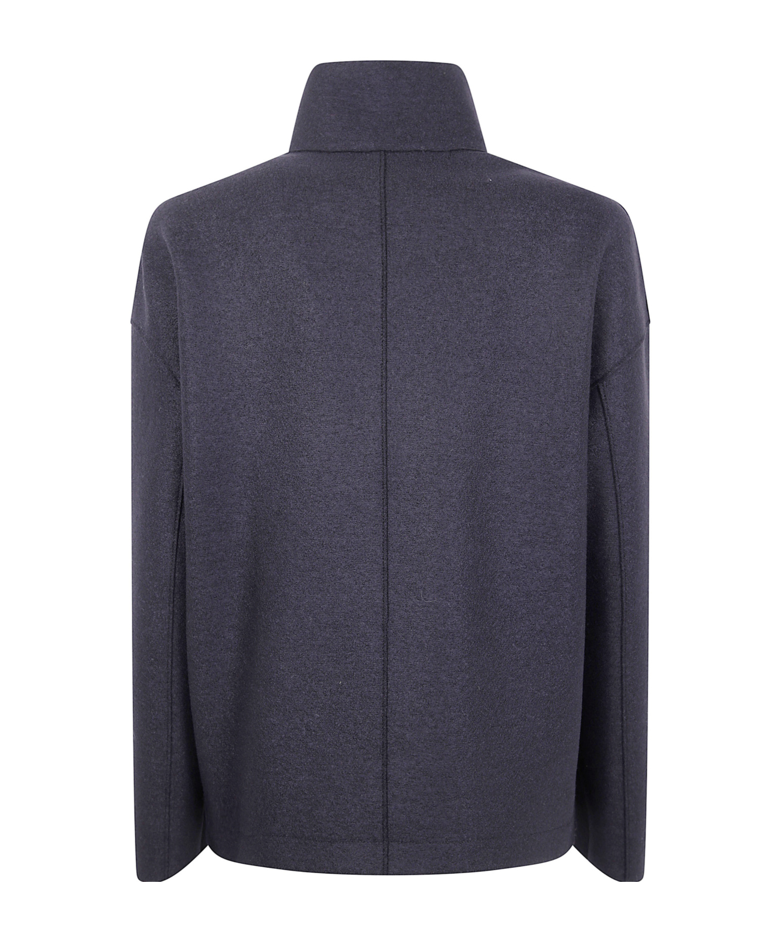 Harris Wharf London Women Cropped Funnel Jacket Pressed Wool In Blue
