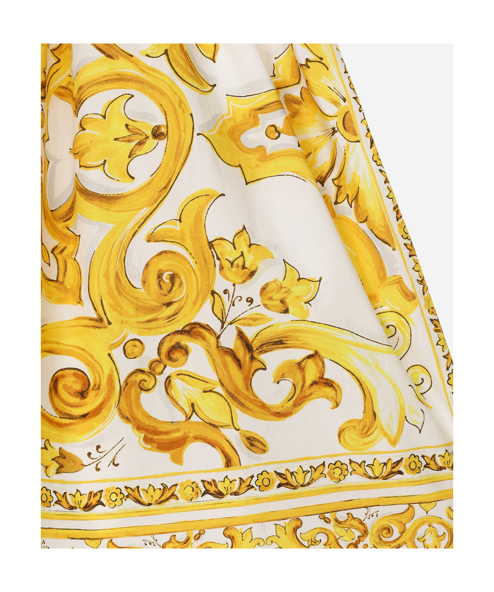 Shop Dolce & Gabbana Majolica Thin-strap Dress In Yellow