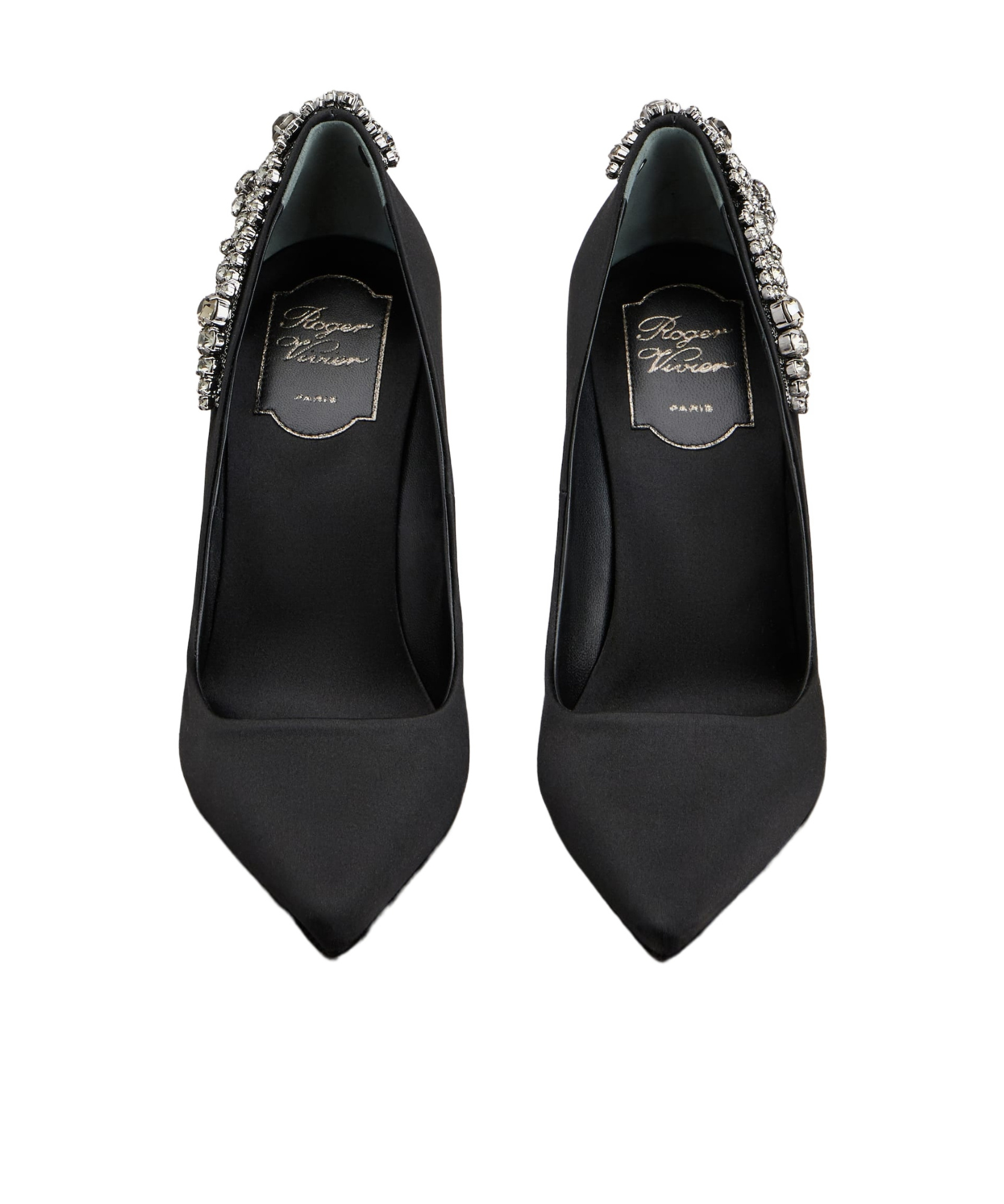 Shop Roger Vivier Efflorescence Pumps In Satin In Black