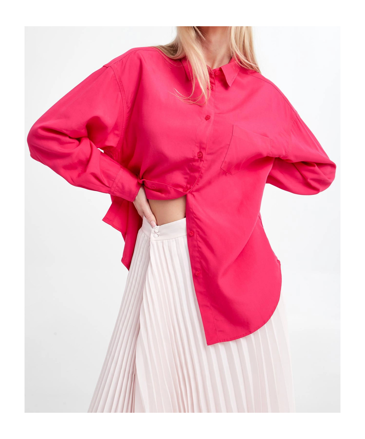 Samsoe & Samsoe Button-down Long-sleeved Shirt In Pink