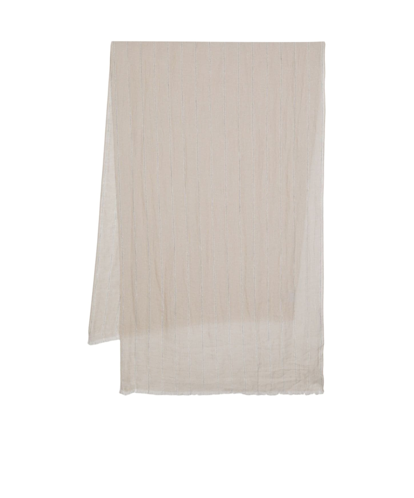 BRUNELLO CUCINELLI METALLIC-THREADING STRIPED SCARF