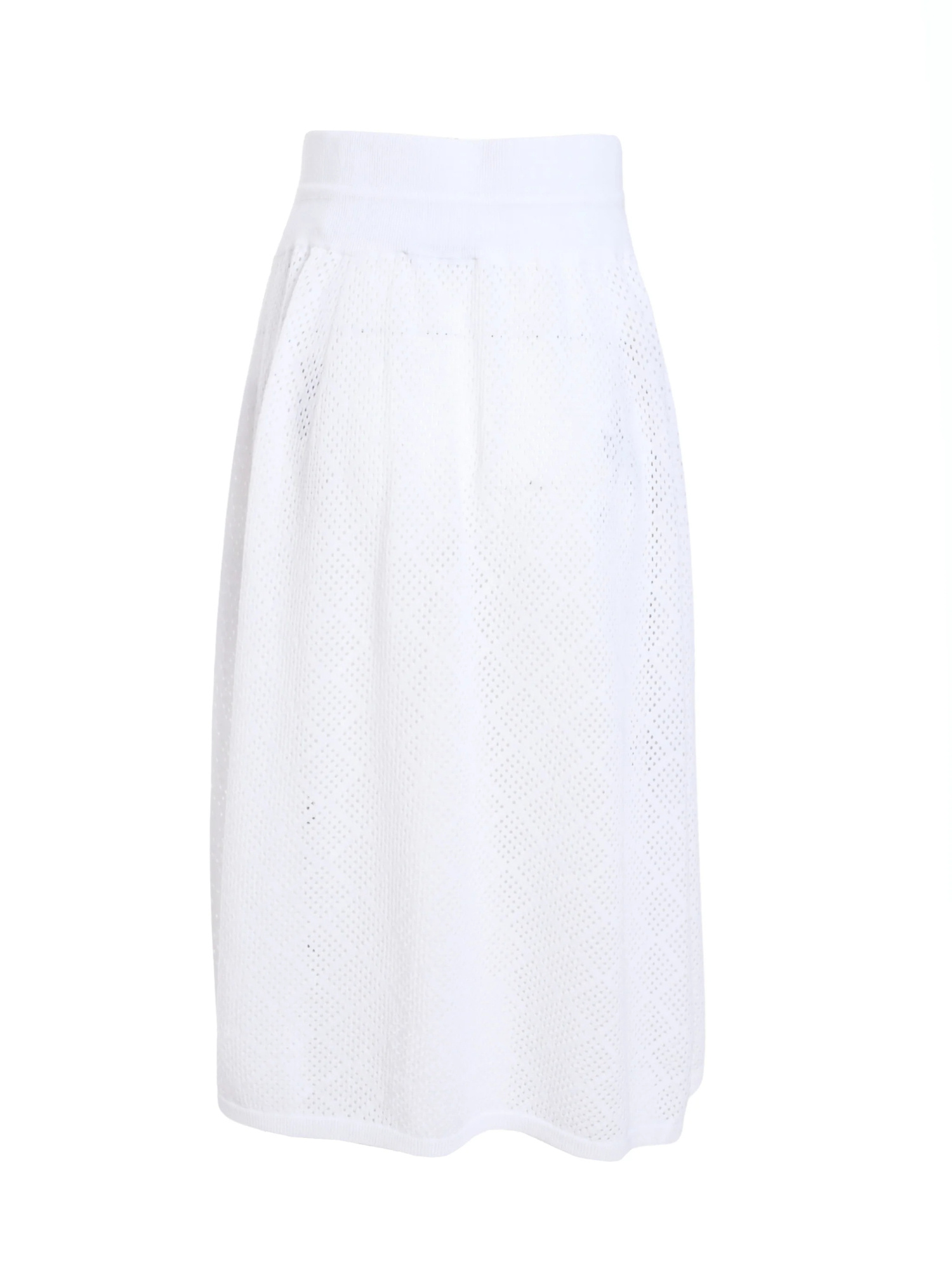 Fabiana Filippi Mesh Midi Skirt In White