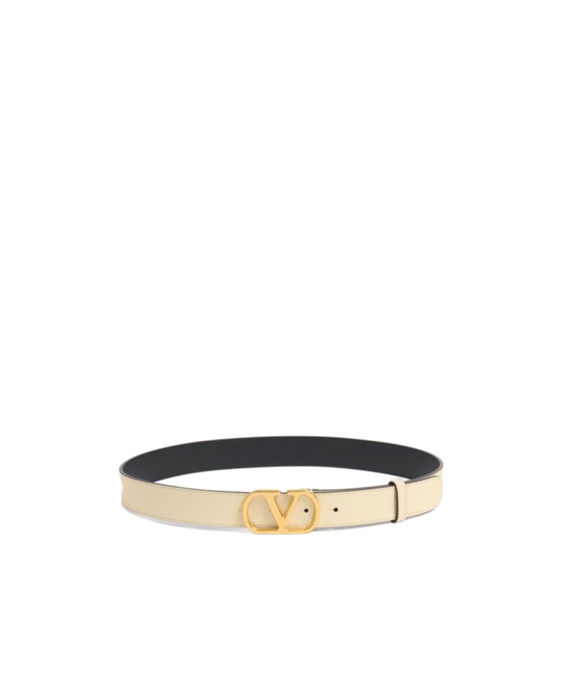 Valentino Vlogo Signature Buckled Belt In Nude
