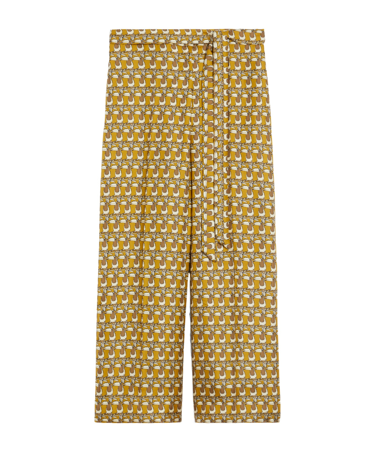 Max Mara Printed Silk Trousers In Multi
