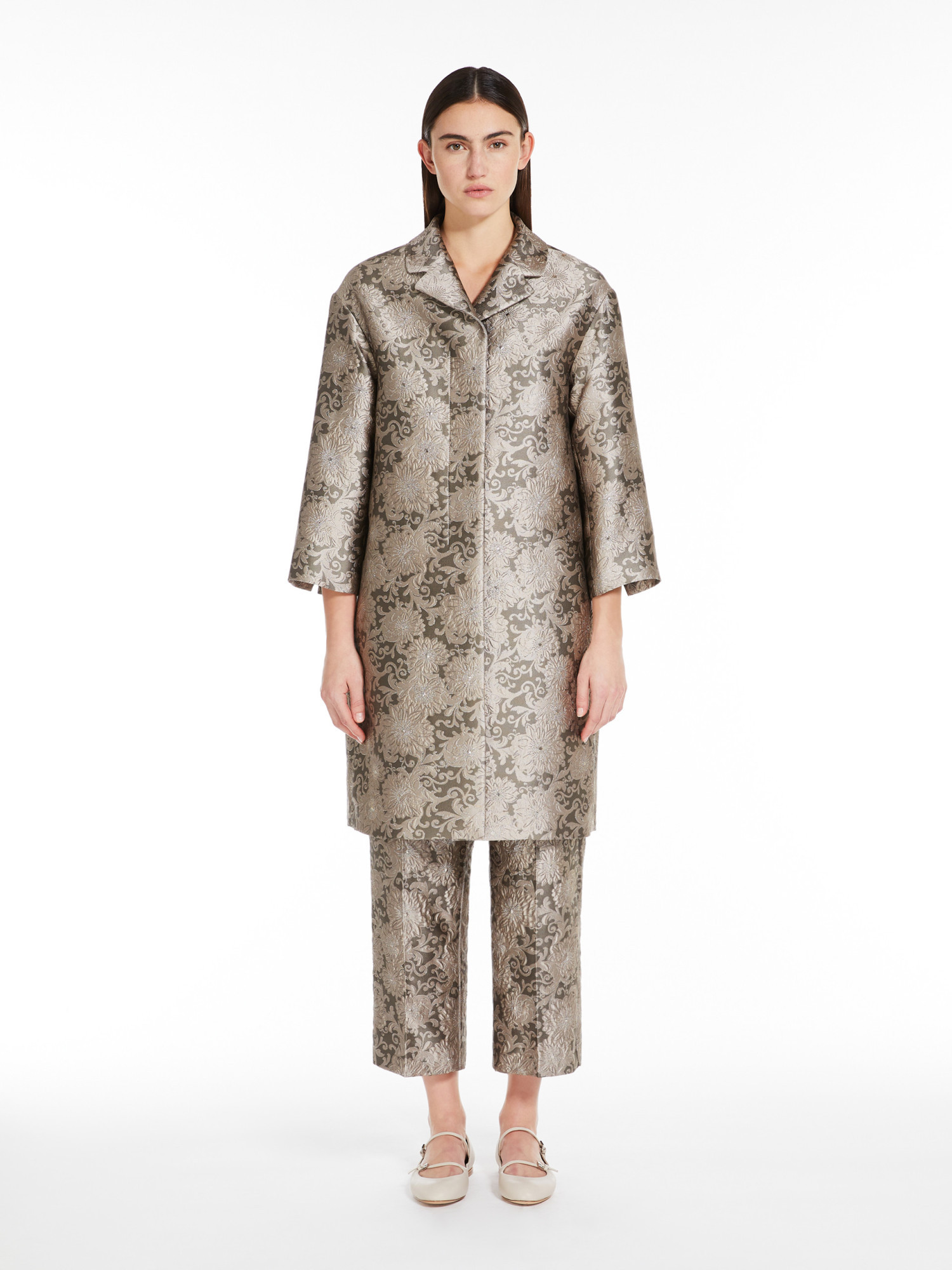 Max Mara Long-sleeved Coat In Gray