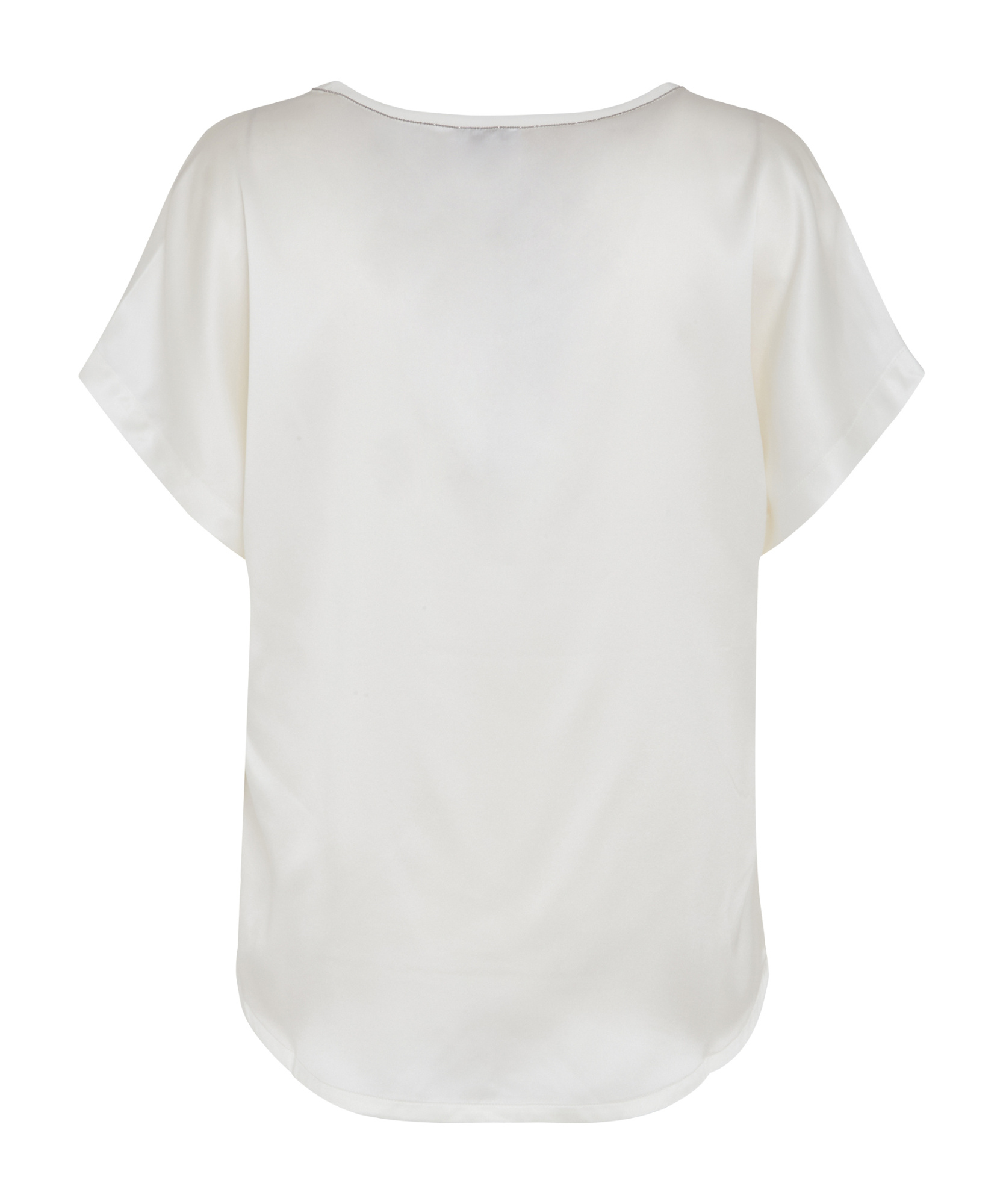Brunello Cucinelli Satin Blouse In White