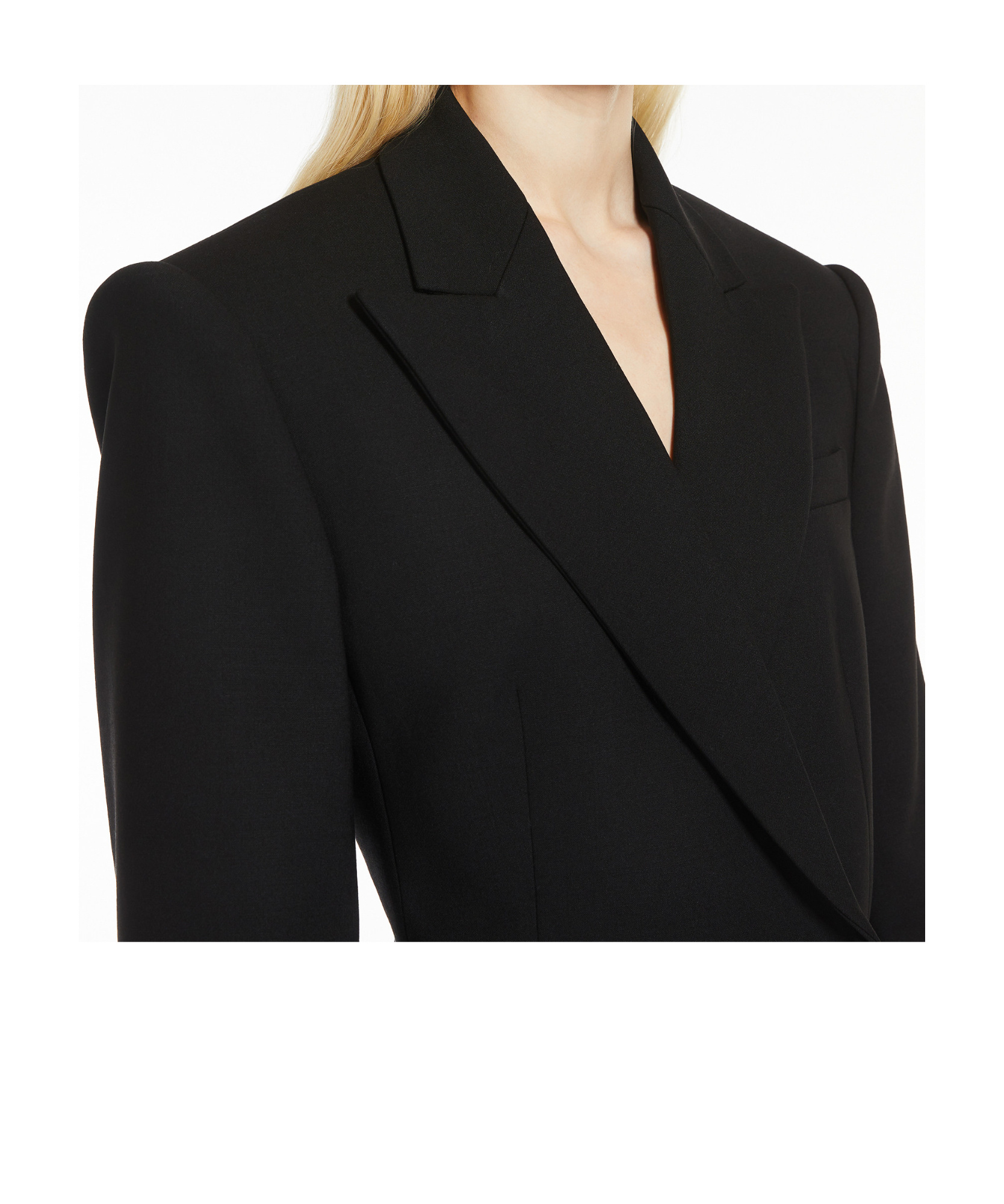 Sportmax 'danzica' Wool Blazer Featuring Flap Pockets In Black