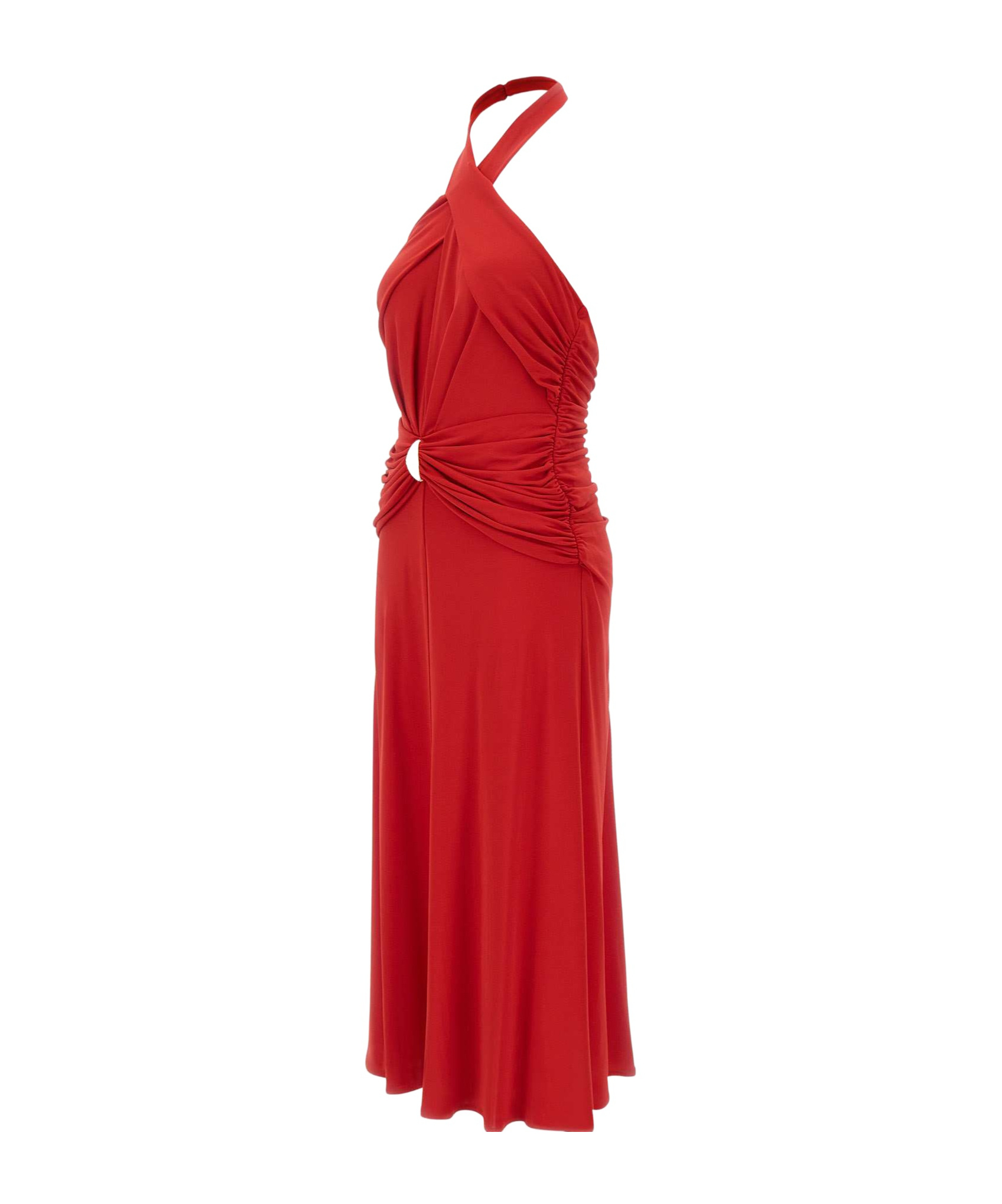 Elisabetta Franchi Crossover-neck Midi Dress