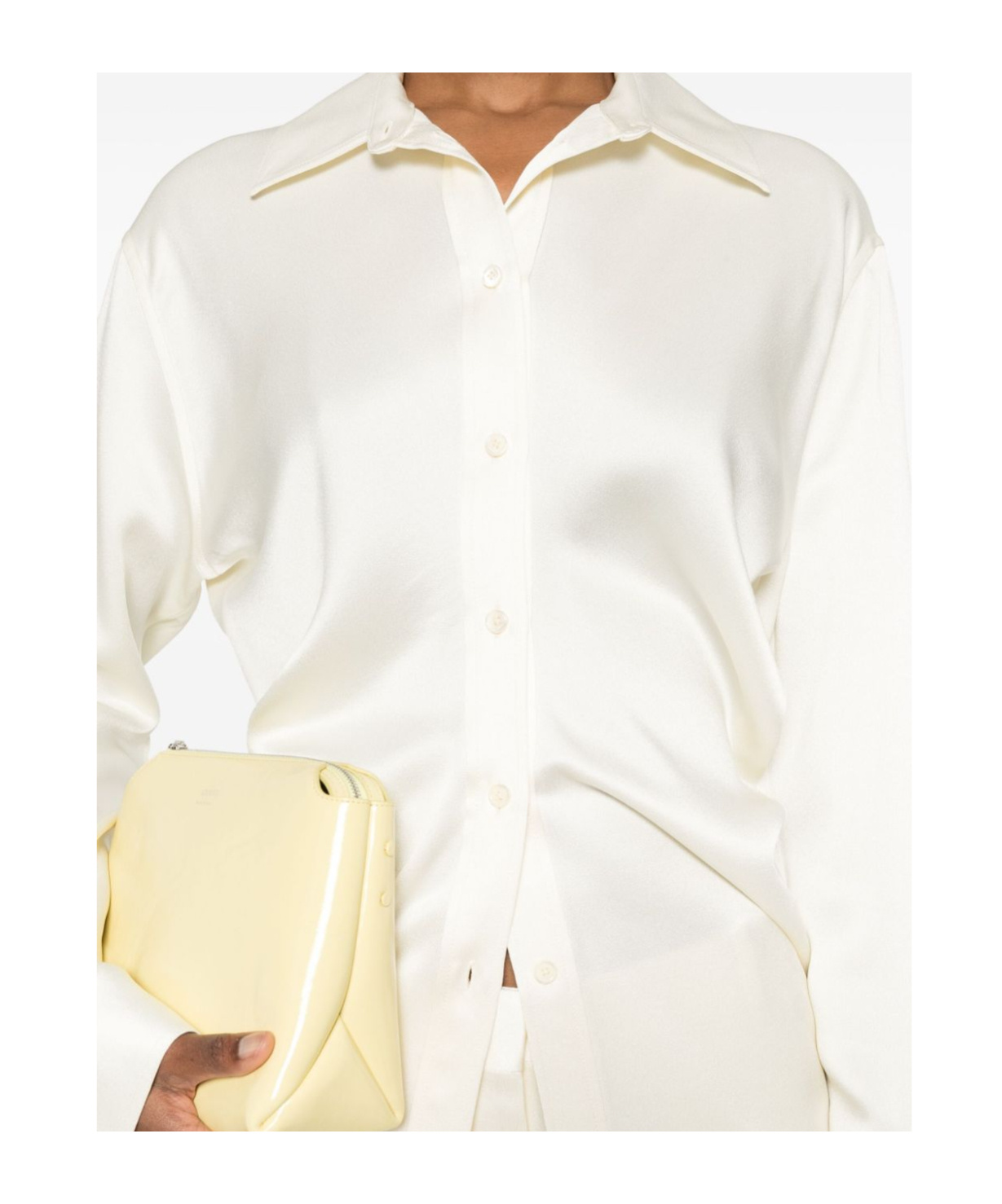 Shop Totême Slouch-waist Shirt In White