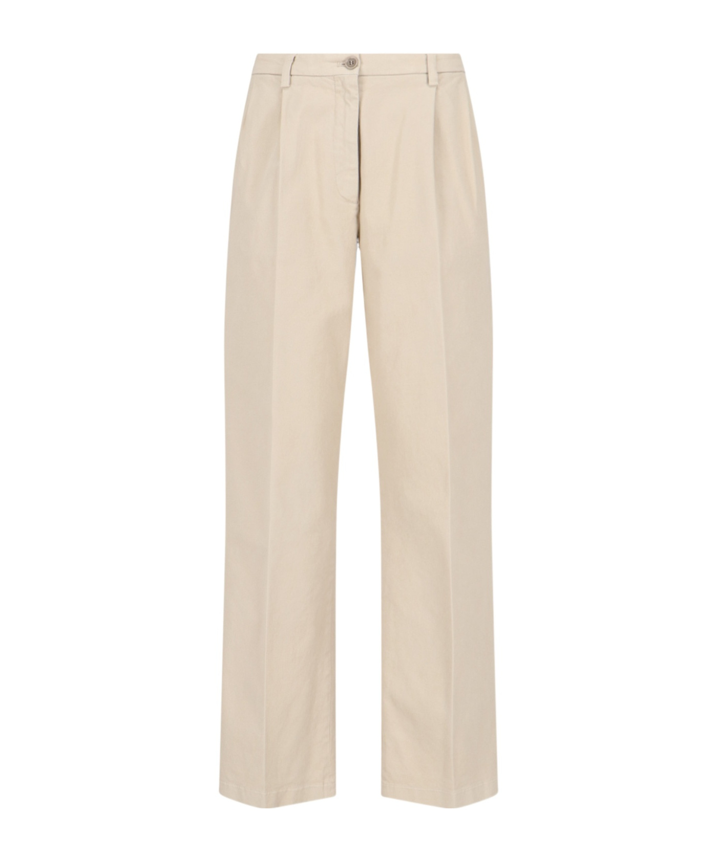 Aspesi Pleated Tailored Trousers In Brown