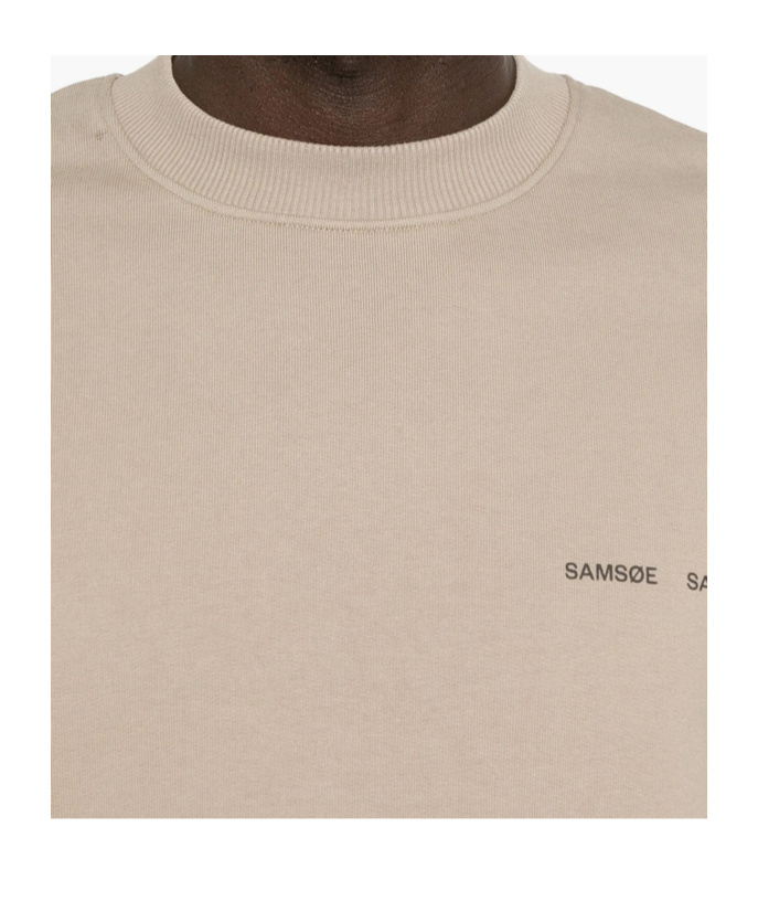 Samsoe & Samsoe Logo Long-sleeved Sweatshirt In Neutral