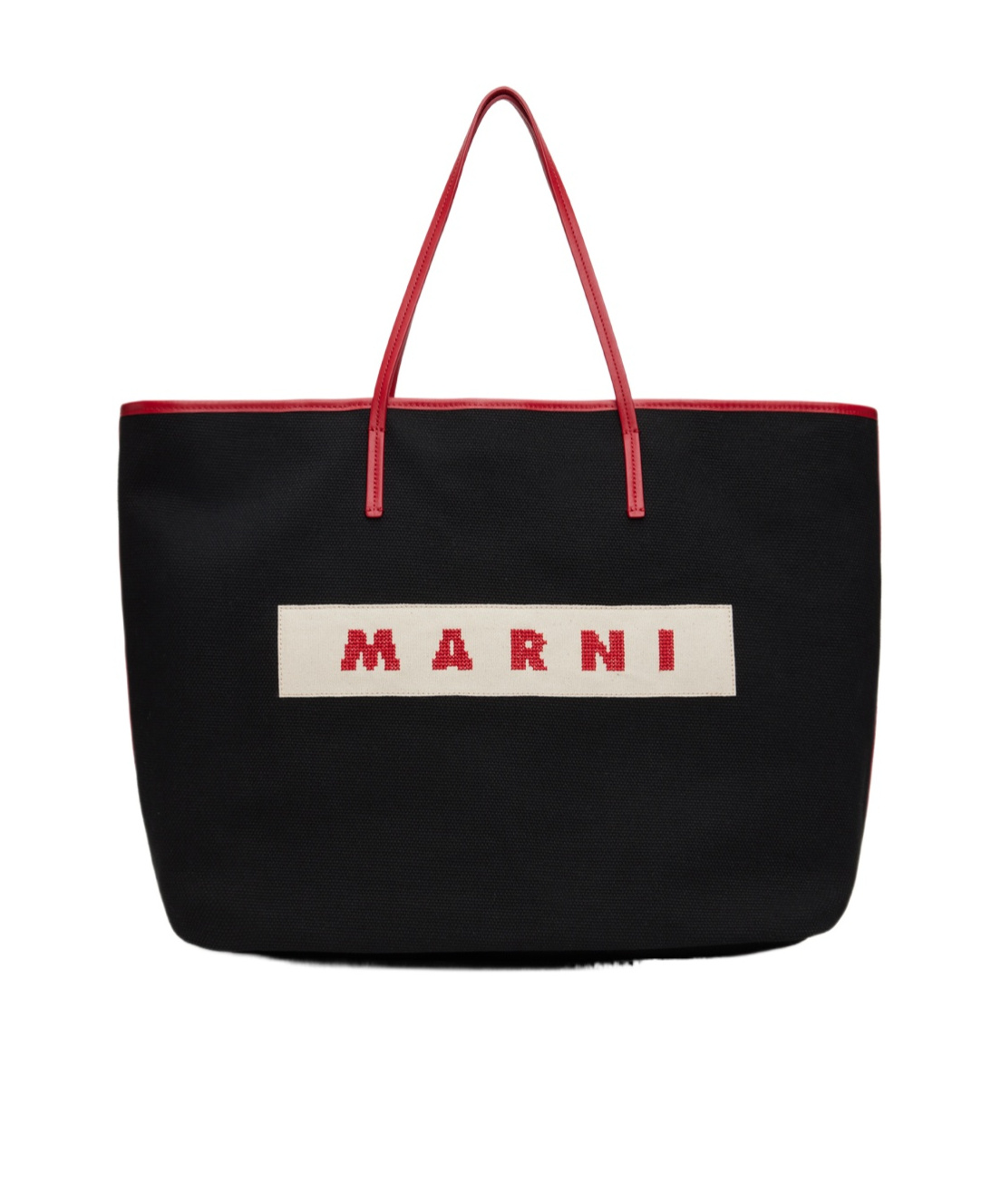 Marni Medium Janus Double-sided Handbag In Black