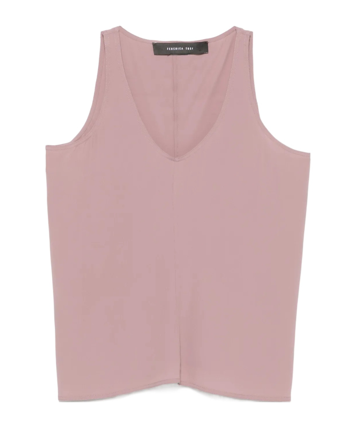 Shop Federica Tosi V-neck Top In Nude