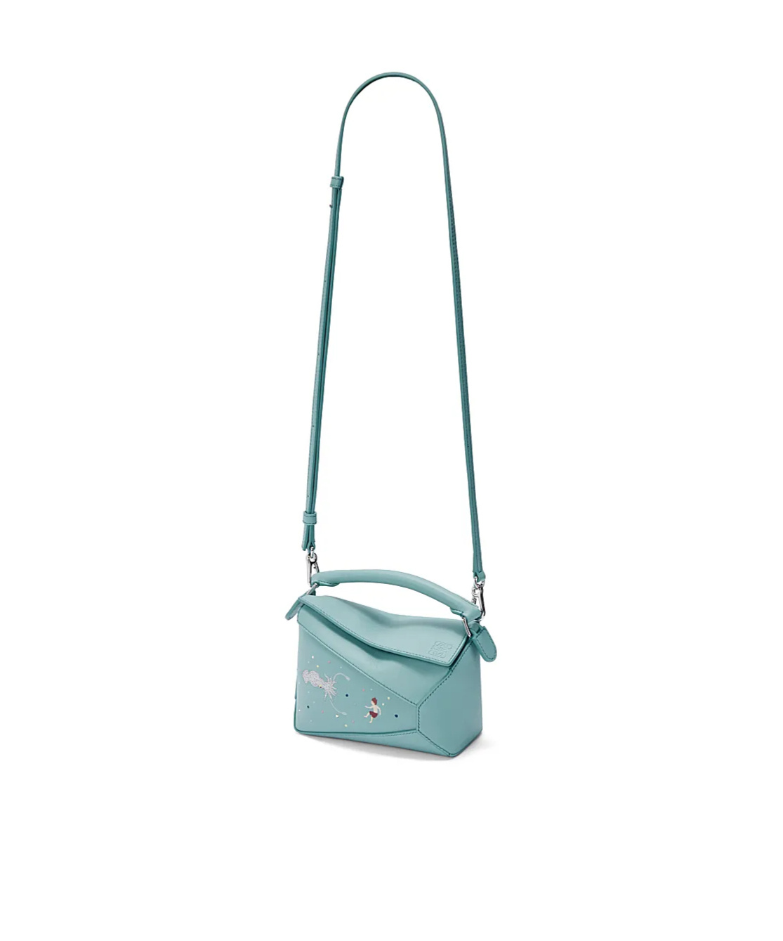 Loewe Squid Mini Shoulder Bag In Blue