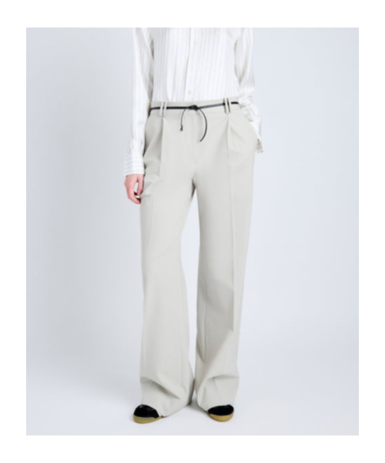 Shop Proenza Schouler Savannah Pant In Wool Gabardine Suiting In White