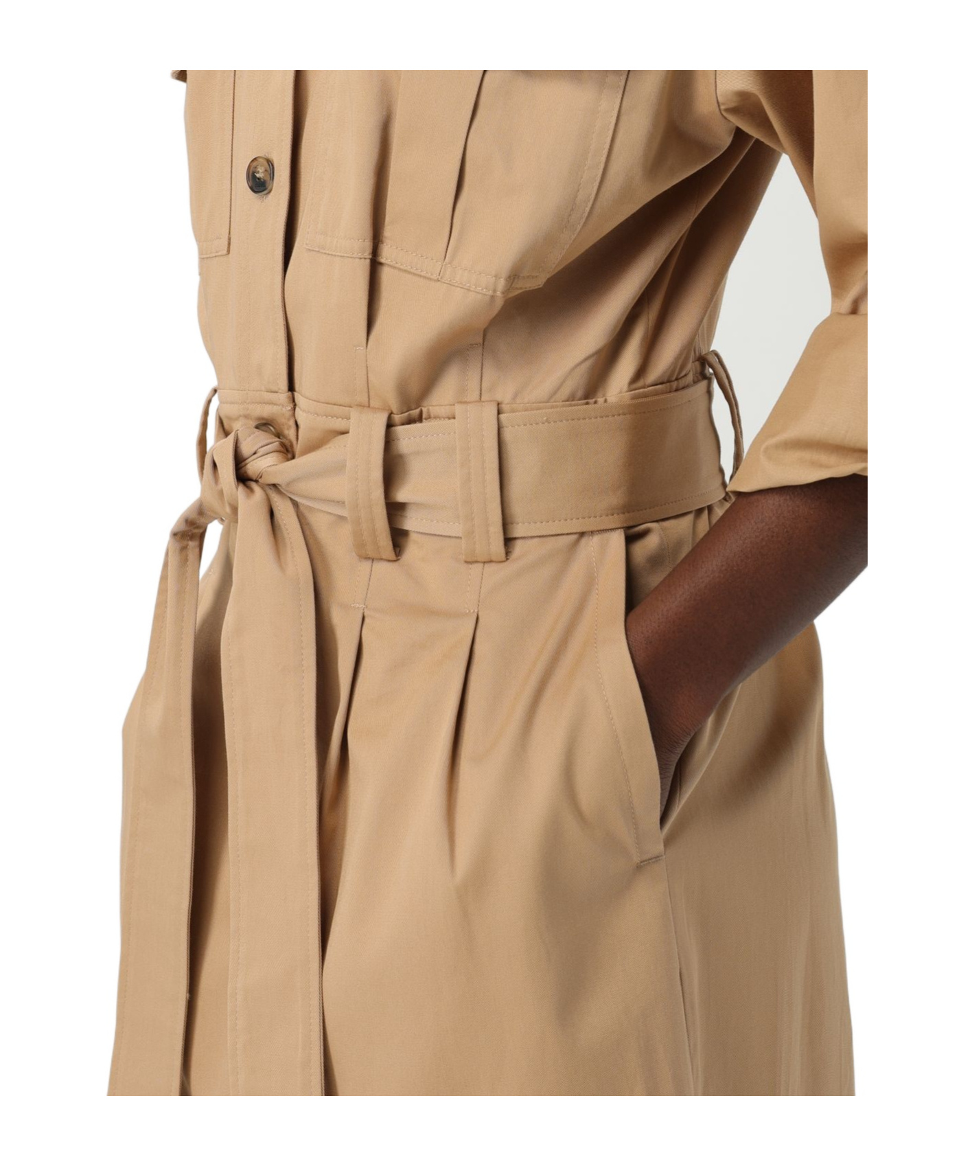 Apc Mireille Midi Dress In Nude