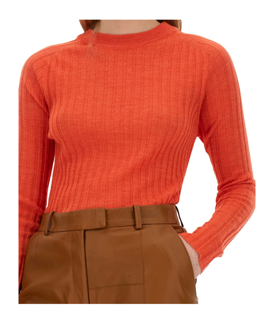 Alysi Ribbed Knit In Red