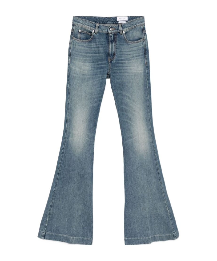 Alexander Mcqueen Mid-rise Flared Jeans In Gray