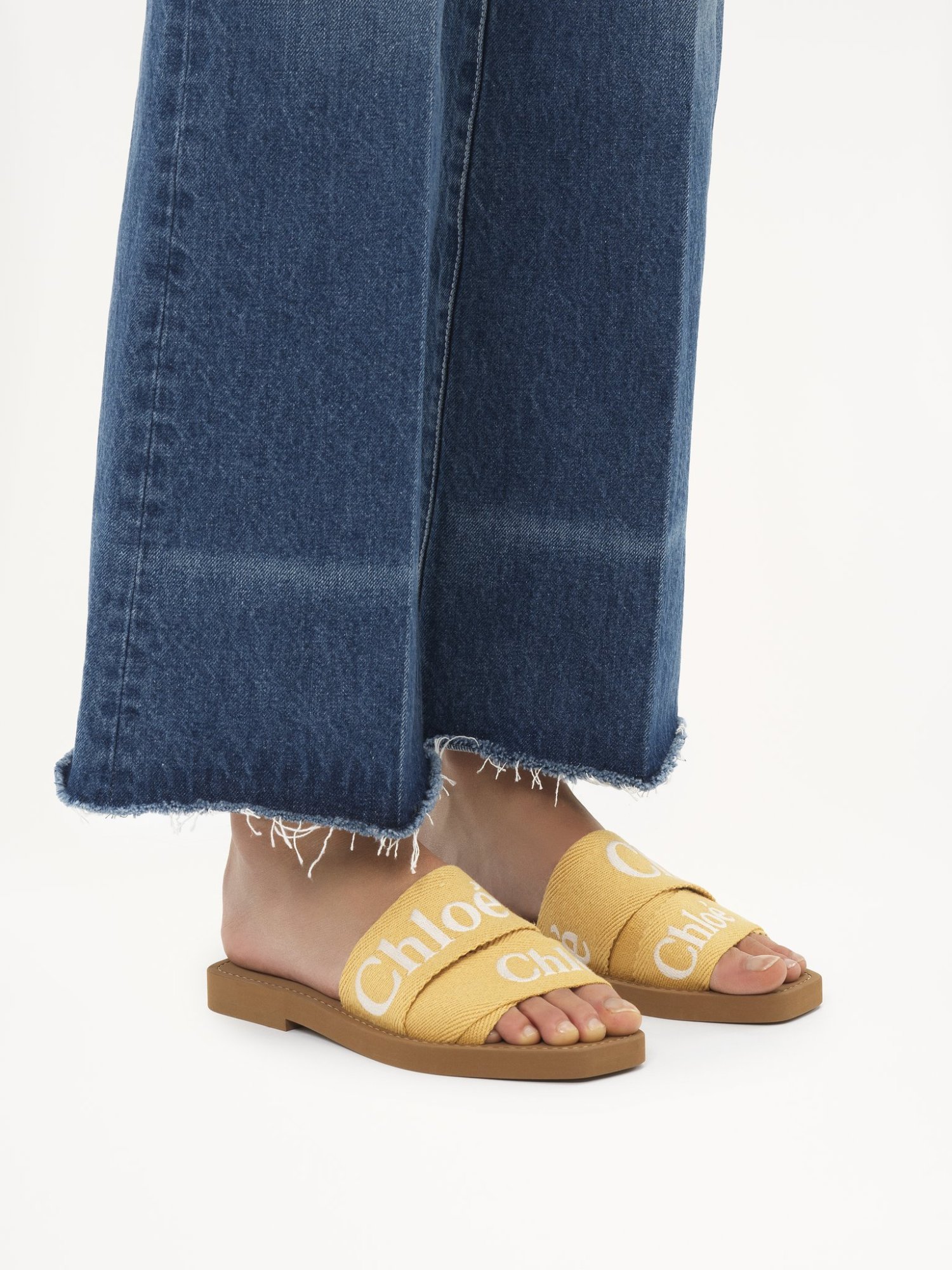 Chloé Square Toed Flat Slippers In Brown