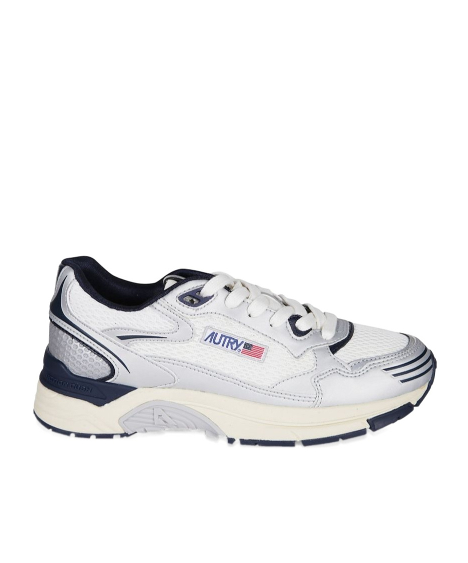 Autry Hyperway Sneaker In Mesh And Suede Sneakers Silver In Multi