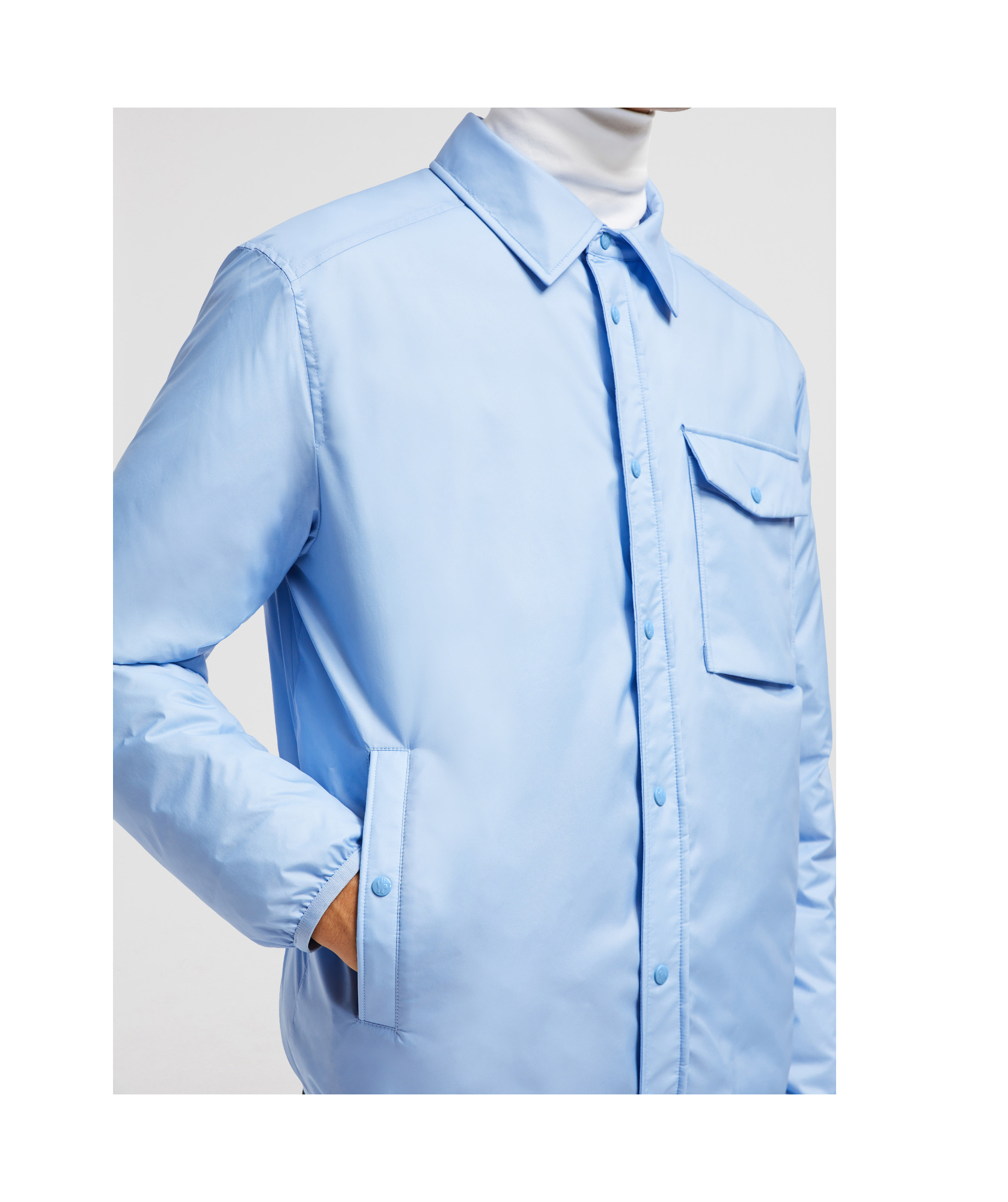 Moncler Doudoune-chemise Arpont In Blue