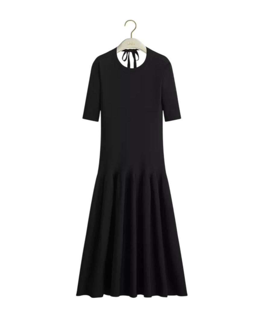 Dior Round-neck Dress In Black