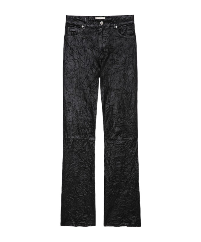 Zadig & Voltaire Evy Pleated Leather Pants In Black