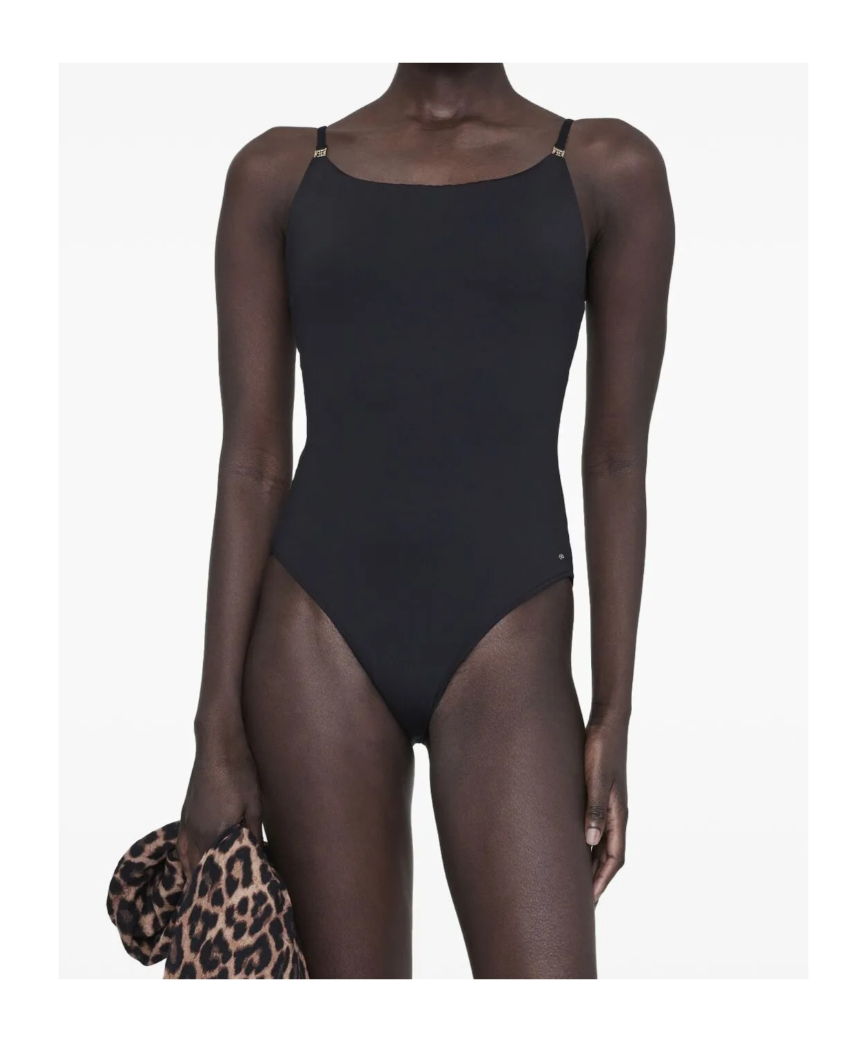 Shop Anine Bing Vesta Swimsuit In Black