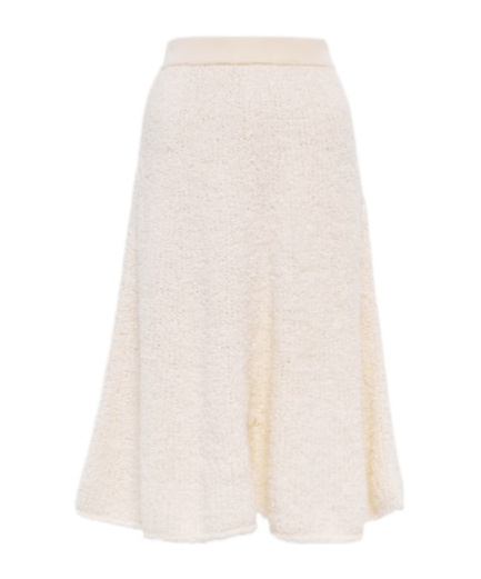 Proenza Schouler Frayed Cotton-blend Midi Skirt In Pink