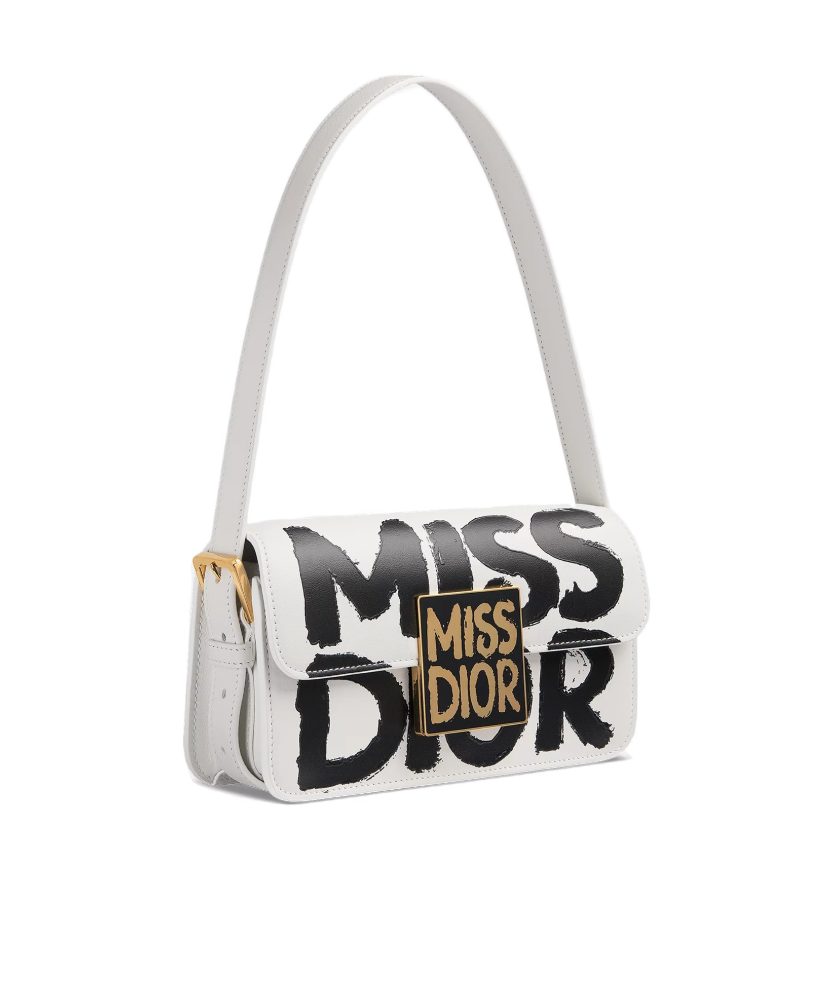 Dior Miss Flip Shoulder Bag In White