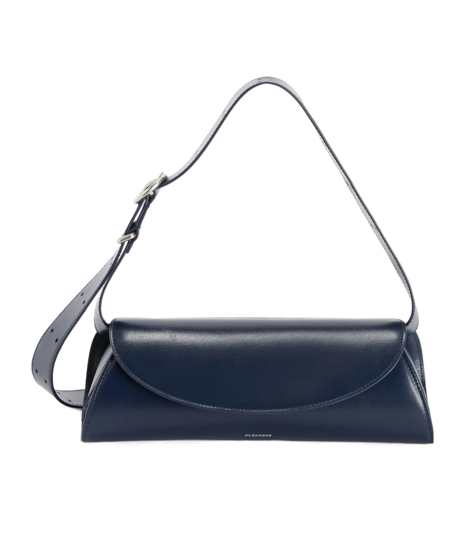 Jil Sander Small Cannolo Leather Shoulder Bag In Purple
