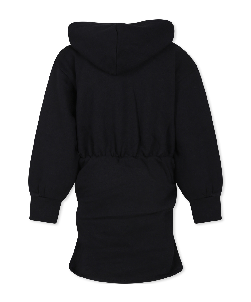 Shop Msgm Logo-print Hooded Dress In Black