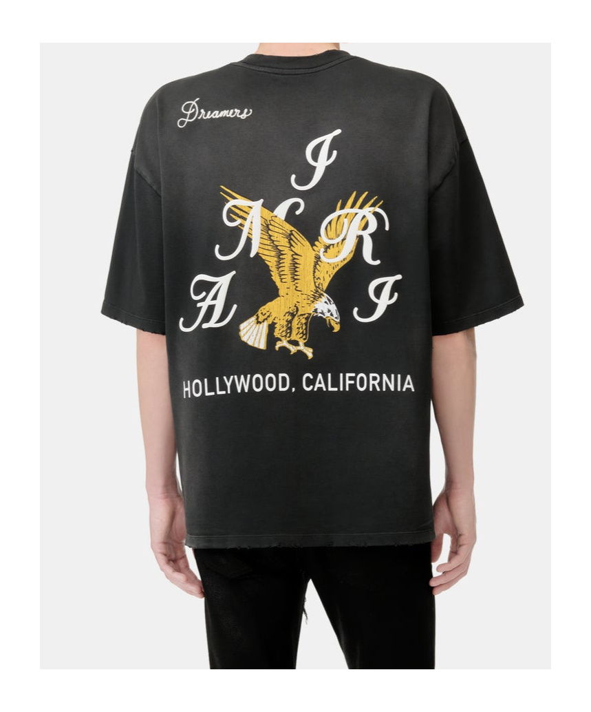 Amiri Eagle Crystal Embellished Oversize Graphic T-shirt