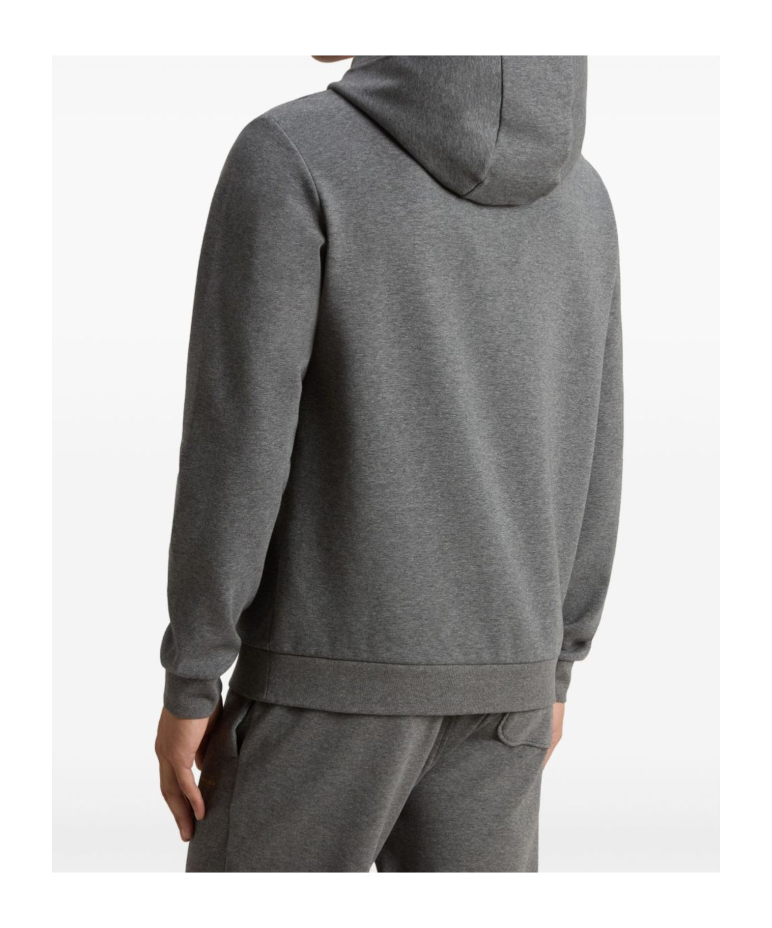 Woolrich Hooded Knitwear Sweater With Kangaroo Pocket In Gray