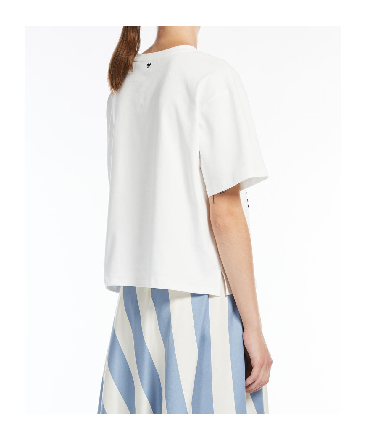 Weekend Max Mara Lecco T-shirt In White Cotton In White