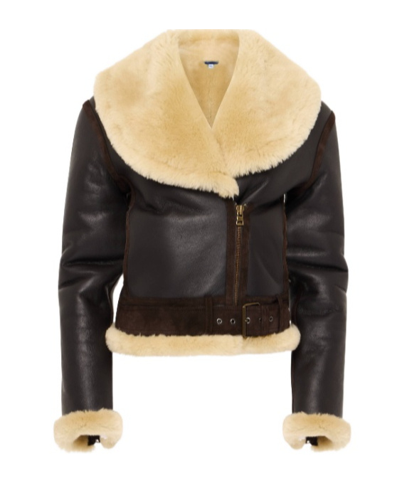 Jw Anderson J. W. Anderson Leather Aviator Jacket In Brown