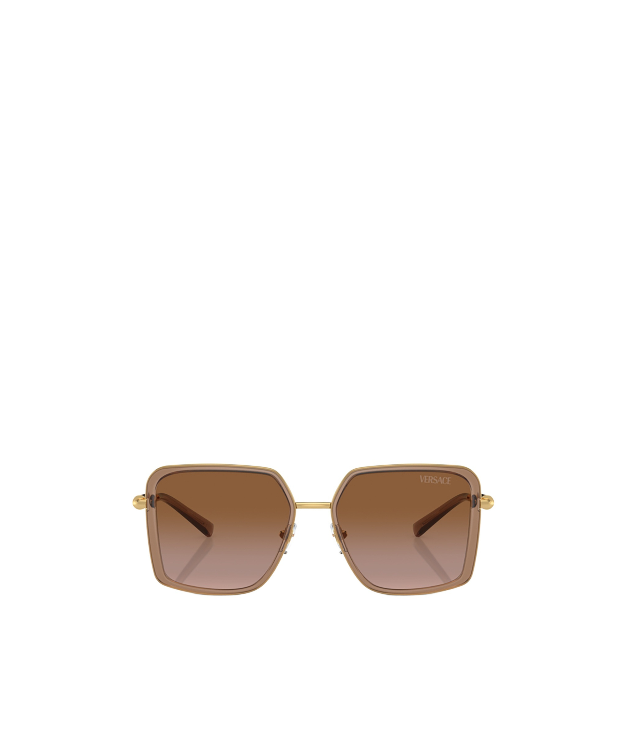 Versace Medusa Roller Square-frame Sunglasses In Brown