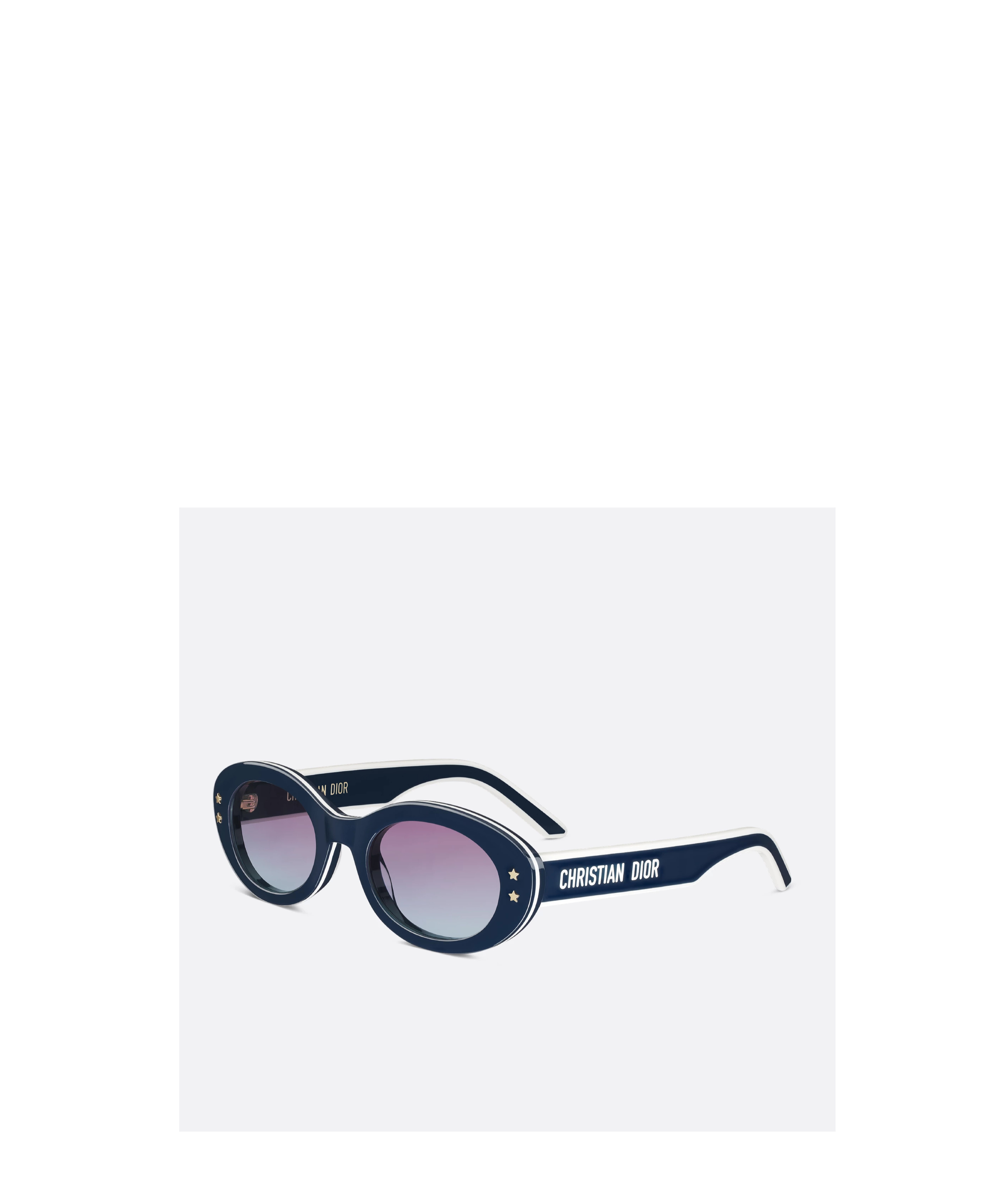 Dior Oval Frame Sunglasses In Blue