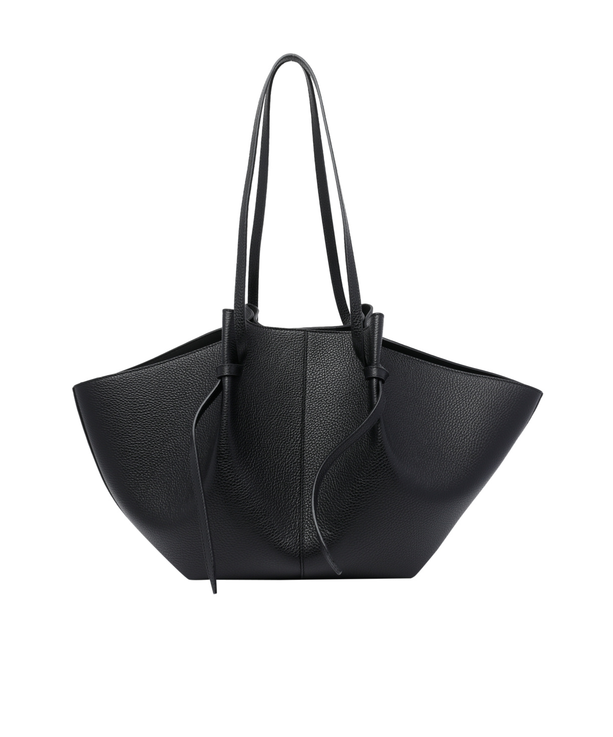 Yuzefi Large Mochi Pebble-grain Shoulder Bag In Black