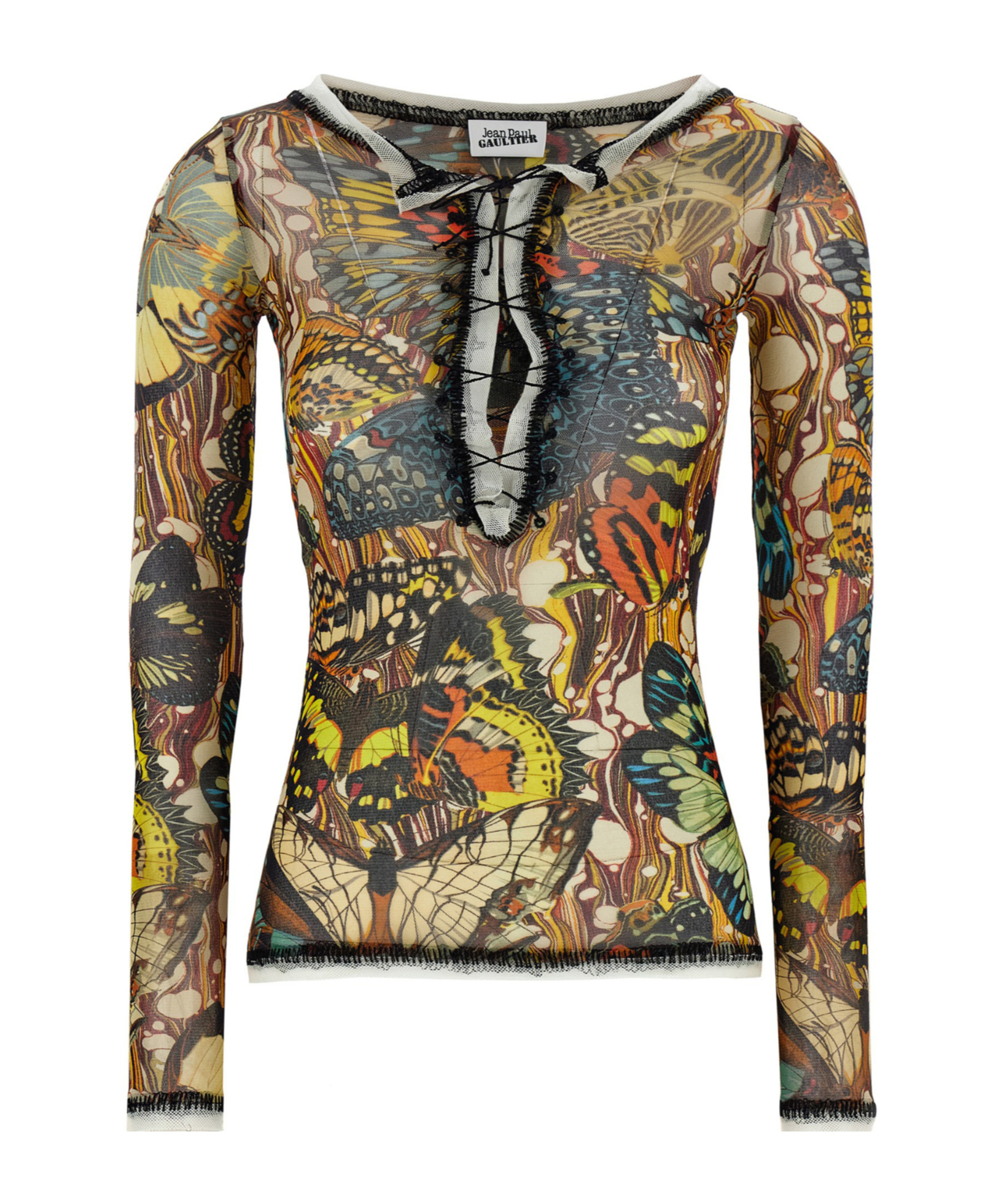 Jean Paul Gaultier The Yellow Butterfly' Cardigan In Multi